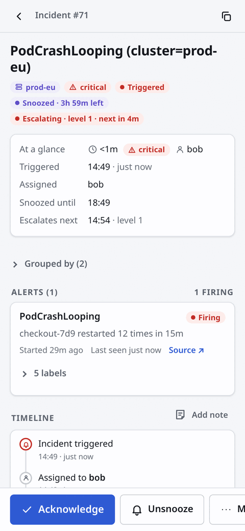 An incident on a phone